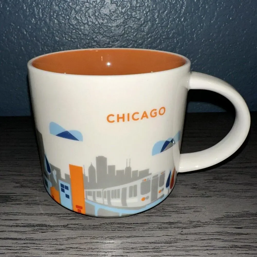 Starbucks CHICAGO You Are Here Collection YAH 14oz Coffee Mug 2013 New W/O Box